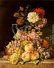 Mit Canvas Paintings - Stilleben Mit Obst Und Blumen
